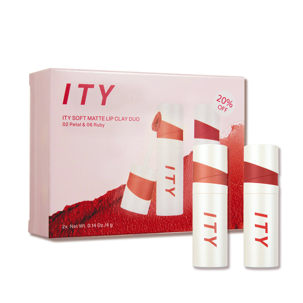 ITY Iconic Soft Matte Lip Clay Duo - Petal & Ruby